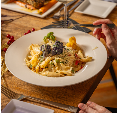 Pasta with parmesan.